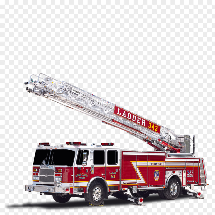 Fire Truck Engine Department Ladder E-One PNG