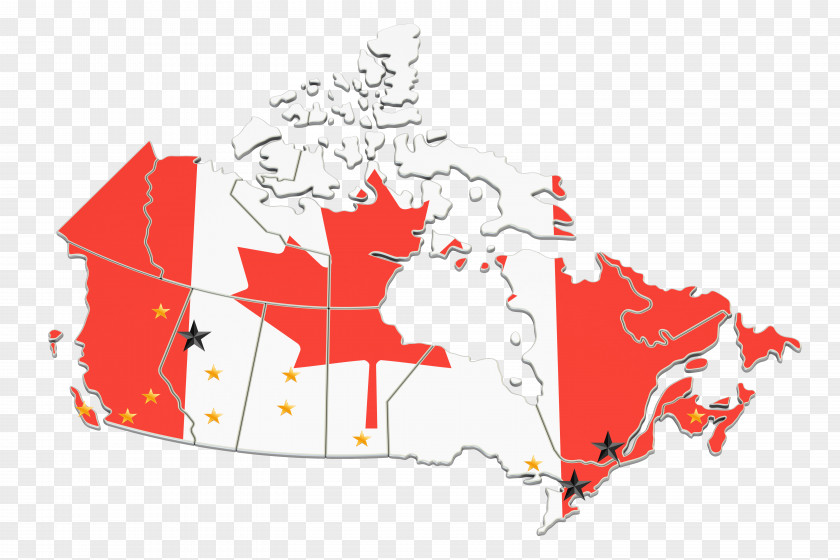 Canada Flag Of Map Stock Photography PNG