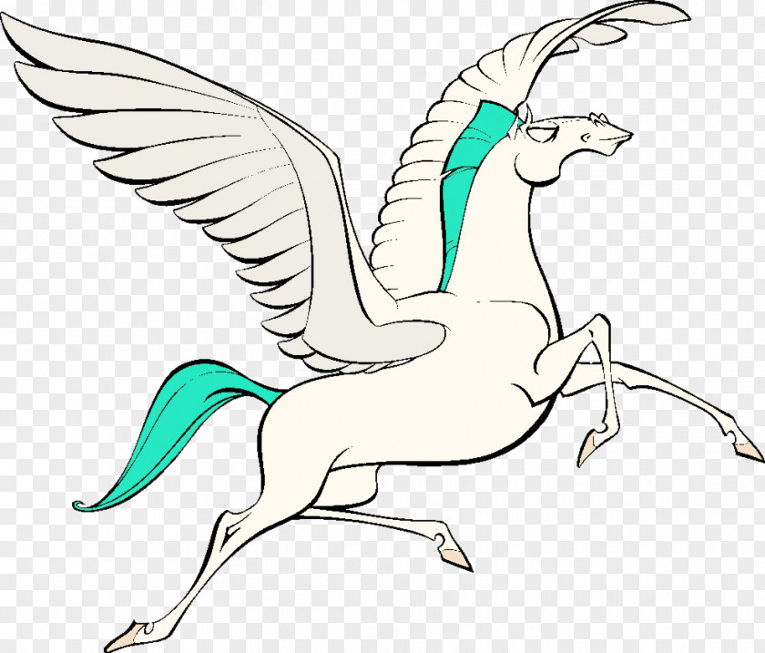 Pegasus Cartoon Illustration PNG