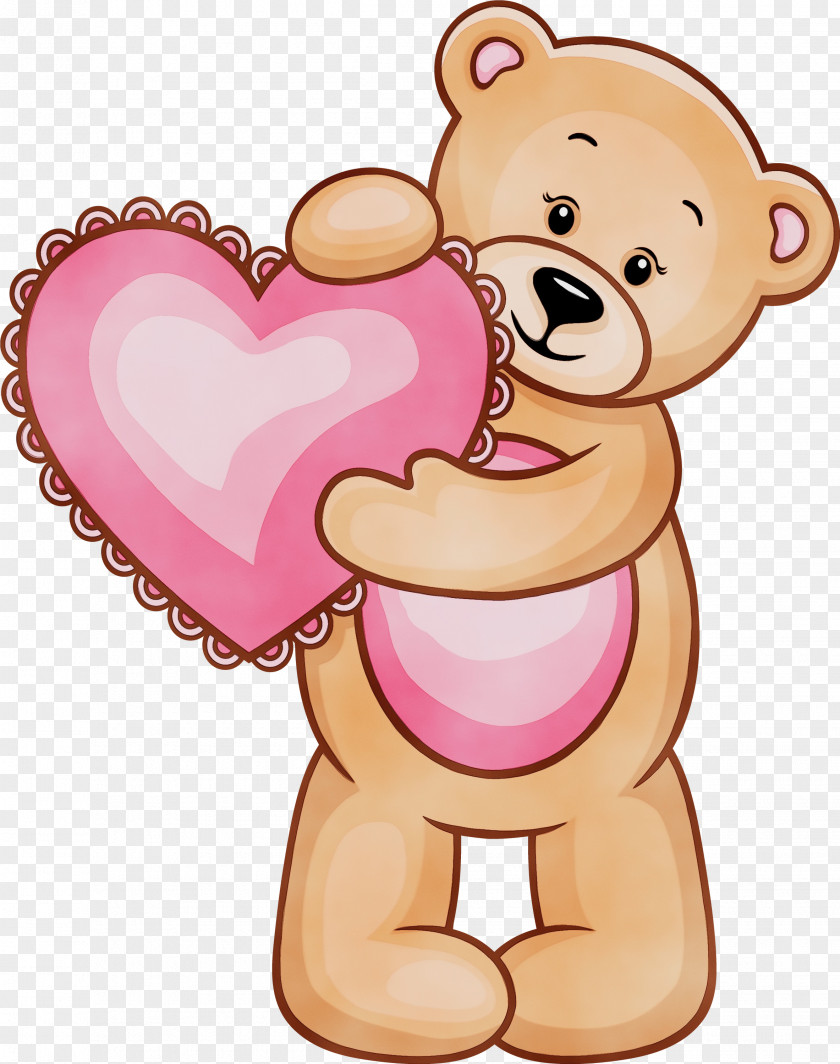 Animal Figure Heart Teddy Bear PNG