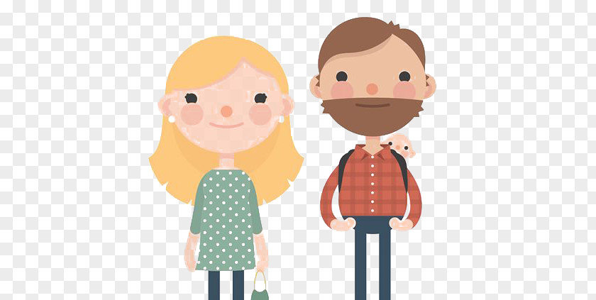 Cartoon Men And Women Animation Drawing Illustration PNG