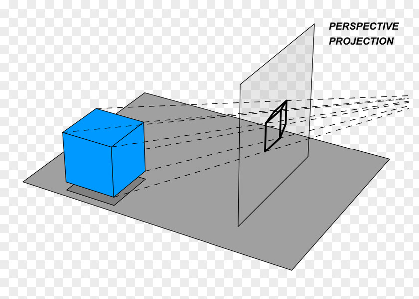 Cube Oblique Projection POV-Ray PNG
