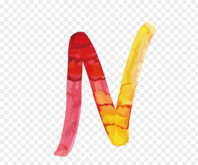 Watercolor Letters N Letter PNG