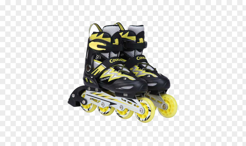 Yellow Spot Roller Skates Skateboard Shoe Heelys PNG