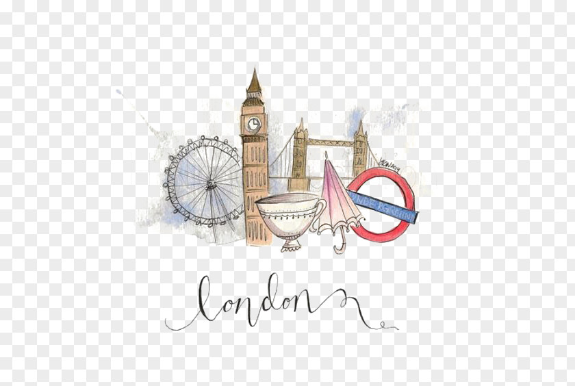 London Flag Painted Fashion Illustration Illustrator Etsy PNG