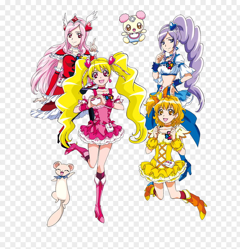 Futari Wa Pretty Cure Setsuna Higashi Miki Aono Inori Yamabuki Love Momozono PNG