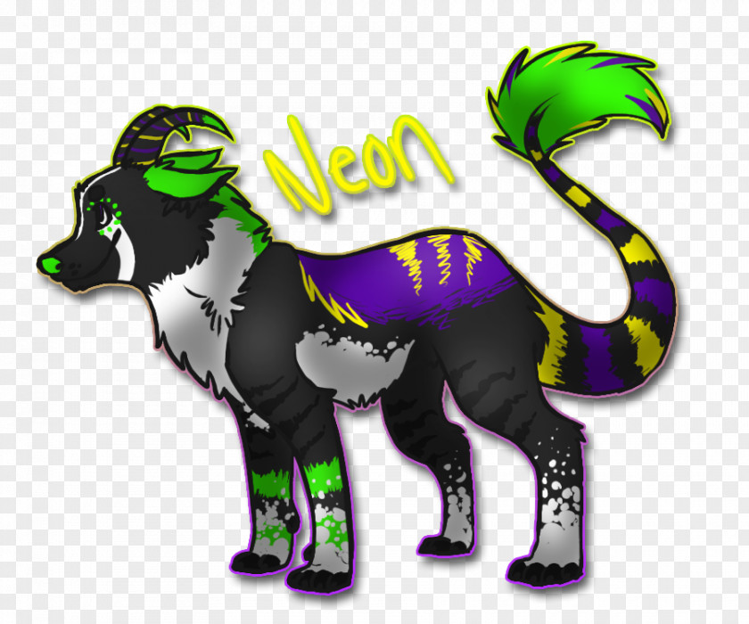Neon Glow Cat Horse Dog Green Canidae PNG