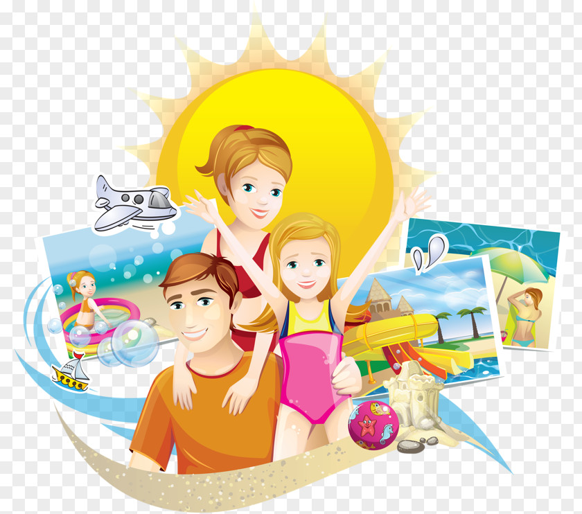 Playground Family Illustration PNG