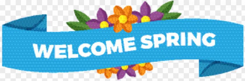 Text Purple Flower Banner PNG