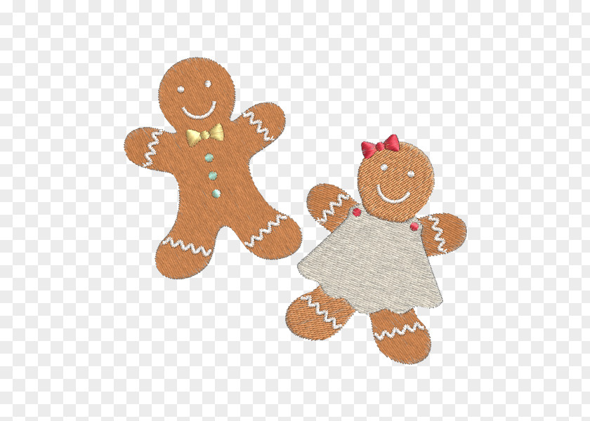 Biscoitos De Natal Embroidery Gingerbread Christmas Day Ornament Biscuit PNG