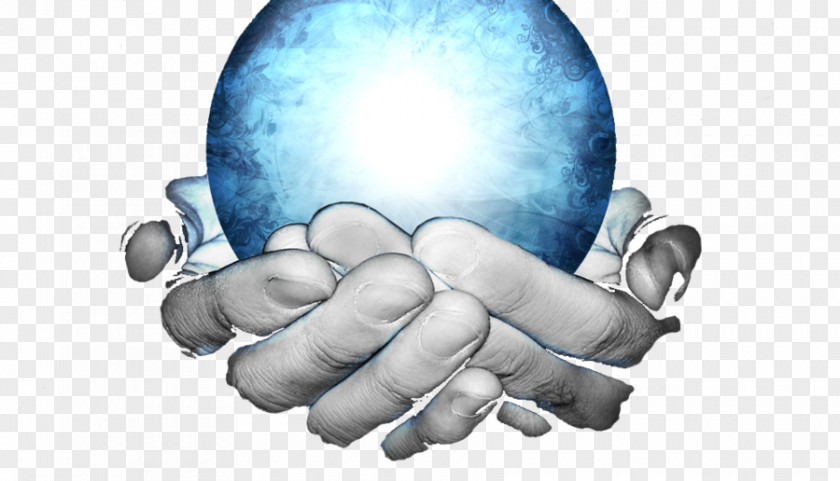 Crystal Ball Oracle Praying Hands PNG