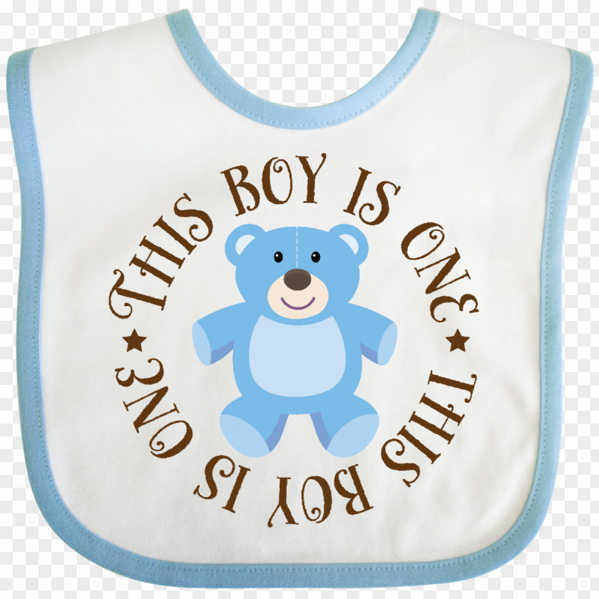 1st Birthday Boy T-shirt Bib Bear Infant PNG