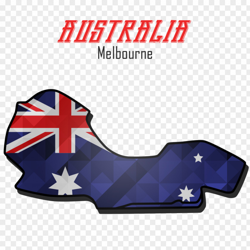 Australia Flag Protective Gear In Sports Formula 1 Cobalt Blue PNG