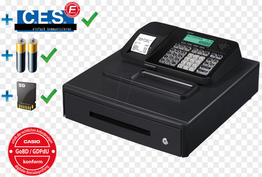Cash Register Point Of Sale Casio Till Roll Sales PNG