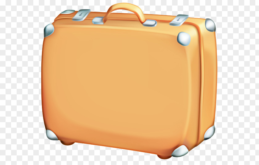 Peach Beige Suitcase Background PNG