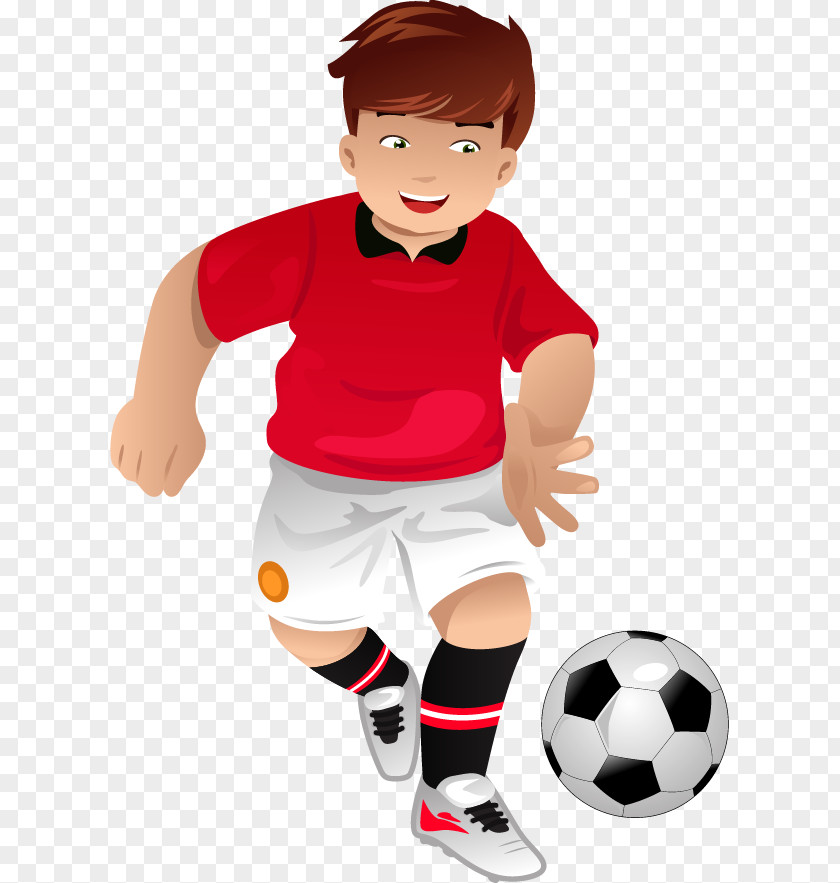 Vector Cartoon Football Player Drawing PNG