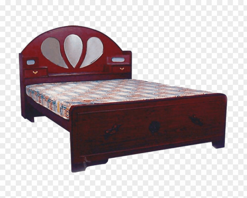 Wood Bed Frame Cots Mattress PNG