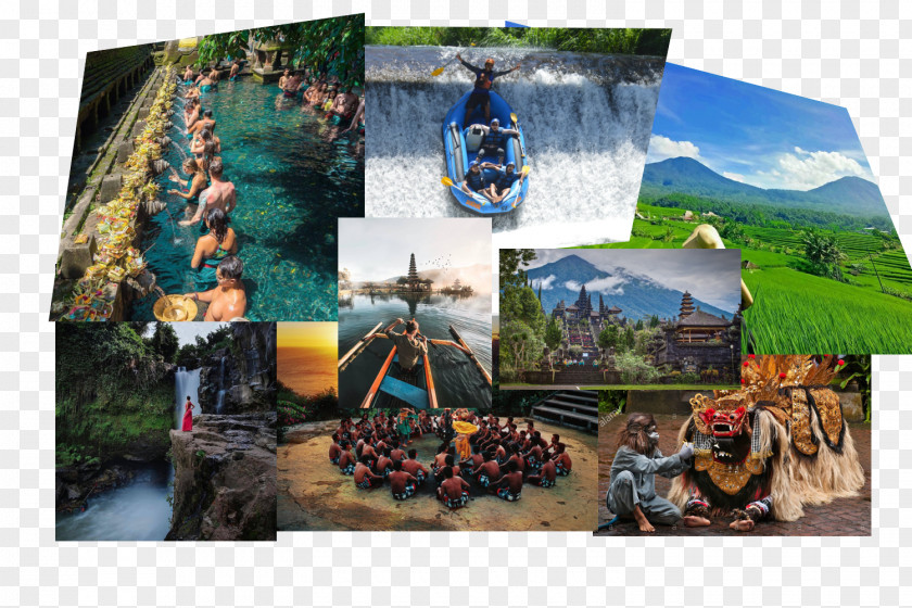 Collage Landscape Tourism Kecak PNG