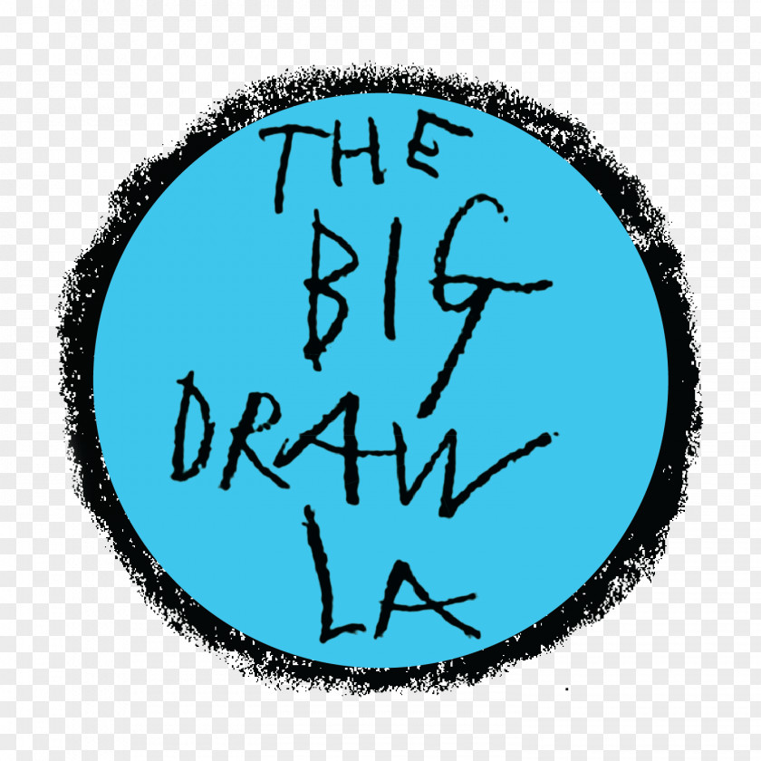 Musically The Big Draw LA Font Teal PNG