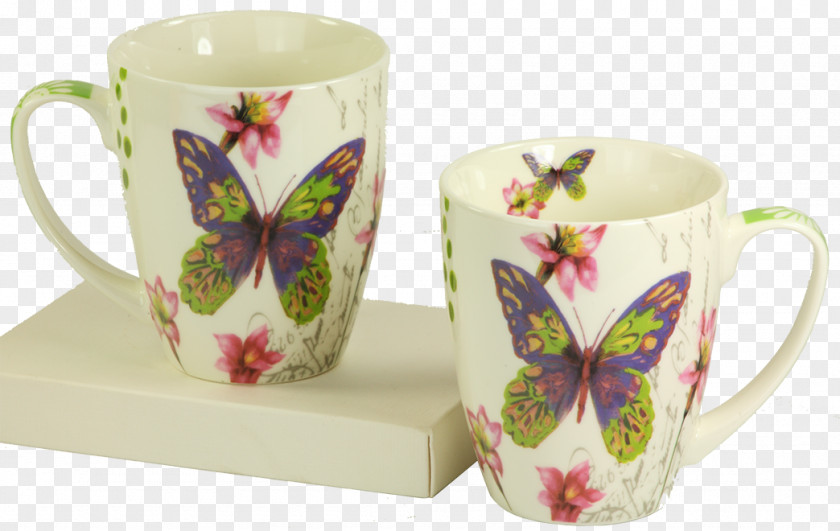 Chinese Bones Butterfly Coffee Cup Porcelain Mug Bone China PNG