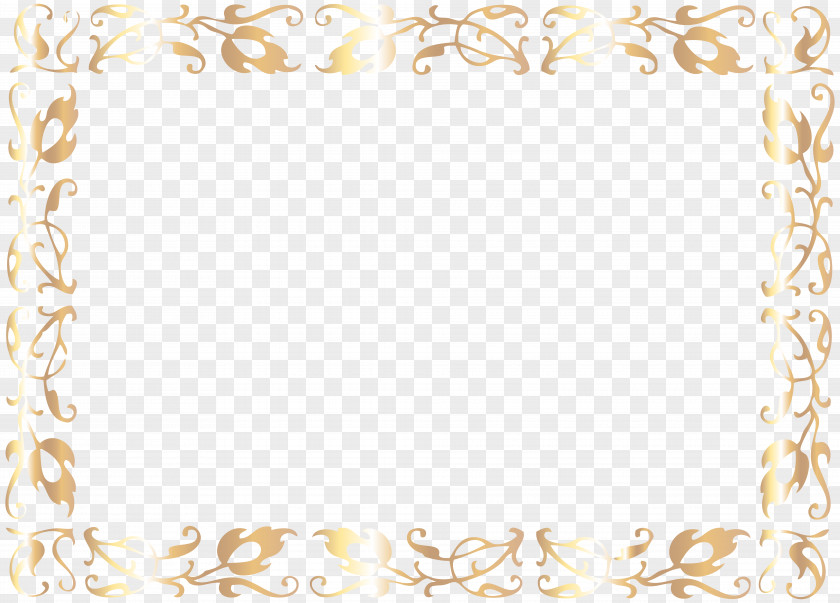Gold Frame Gift Card Template Clip Art PNG