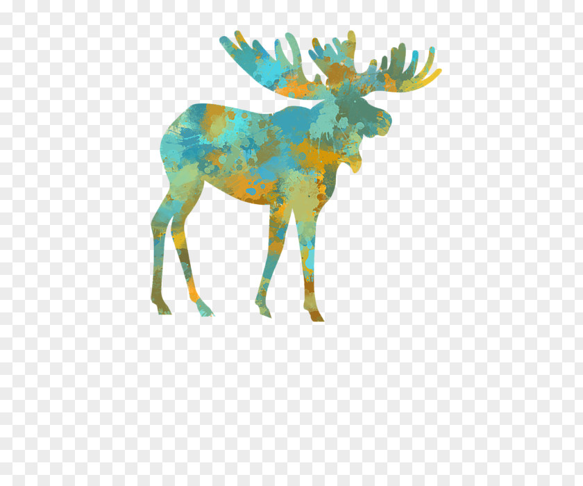 MOUSE Watercolor Moose Deer American Black Bear Elk Clip Art PNG