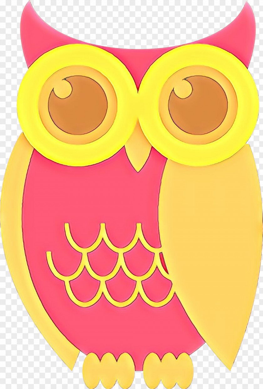 Owl Yellow Bird Of Prey Pink PNG