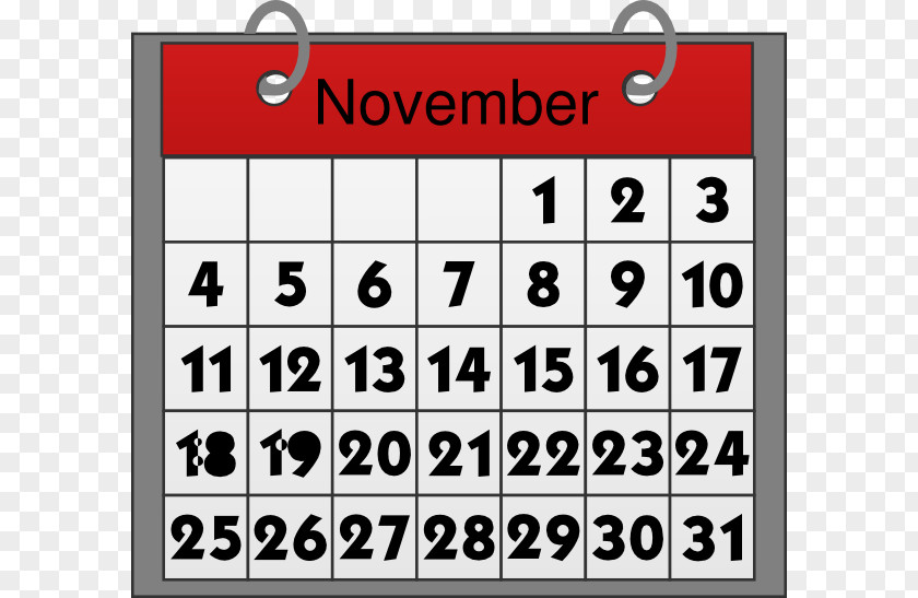November Cliparts Calendar May Clip Art PNG