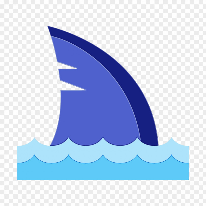 Electric Blue Fin Logo Clip Art PNG