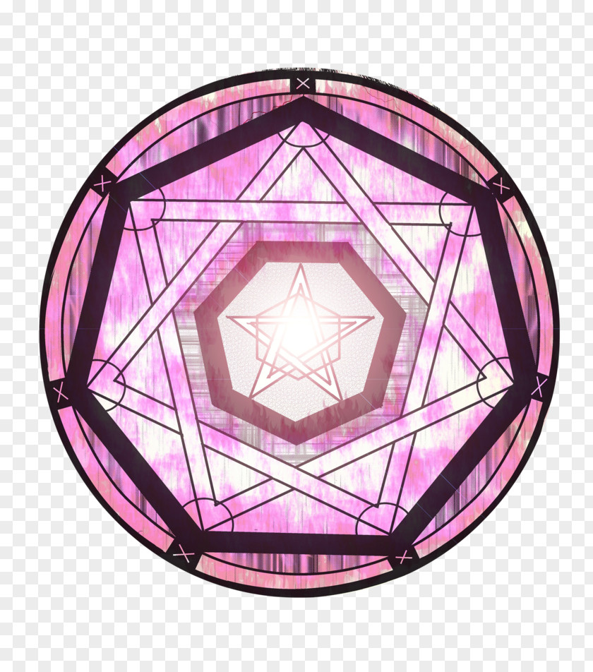 Sigil Symmetry Pattern Pink M Glass Unbreakable PNG