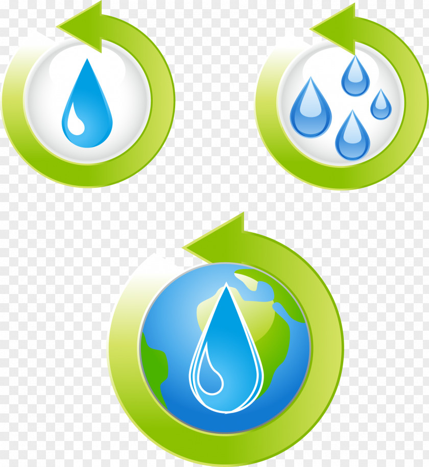Water Circulation Conservation Vector Material PNG