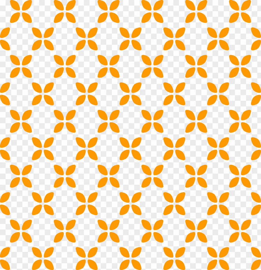 Yellow Clover Pattern Printing PNG