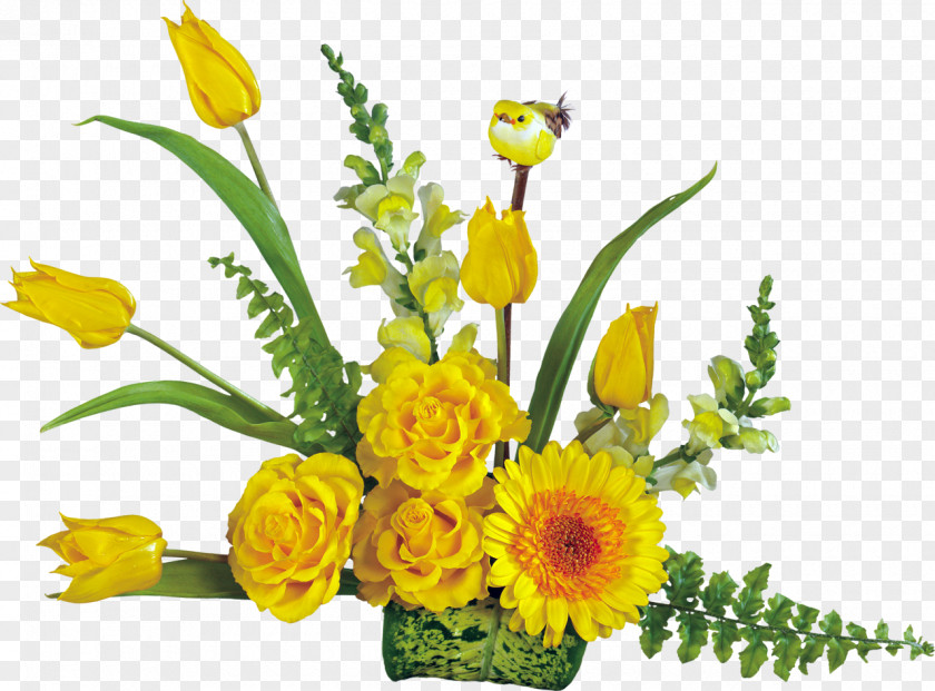Yellow Flowers Flower Bouquet High-definition Television Desktop Wallpaper 1080p PNG