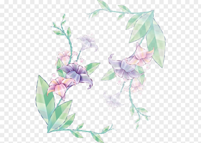 Design Floral Watercolor Painting Clip Art PNG