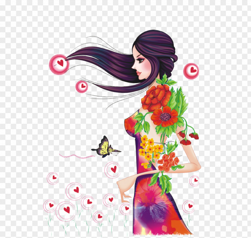 International Women's Day Woman Quotation Wish Happiness PNG Happiness, Cartoon Girl clipart PNG