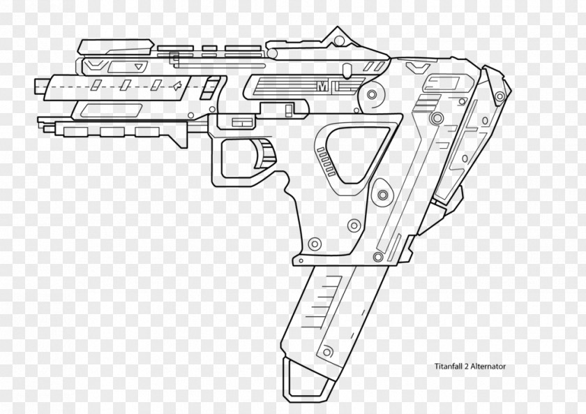 Ox Titanfall 2 Gun Weapon Blueprint PNG