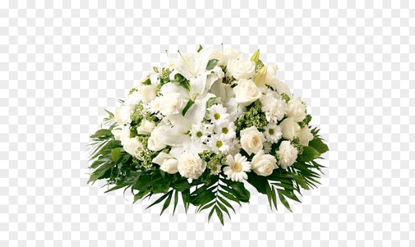 Flower Bouquet Funeral Mourning White PNG