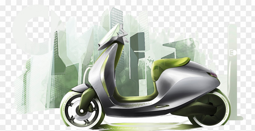 Green Background Motorcycle Smart Scooter Car Electric Vehicle MINI PNG
