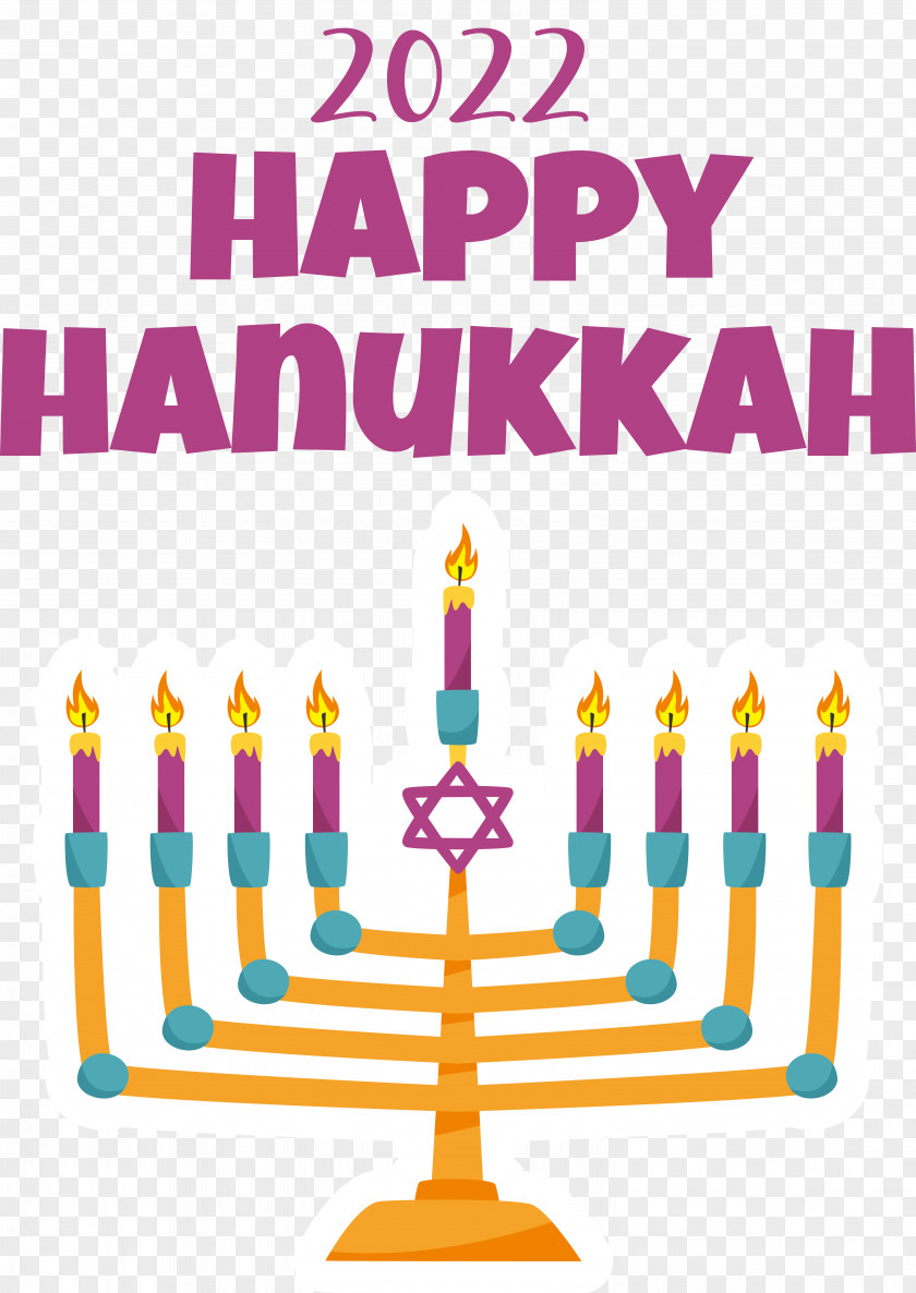 Happy Hanukkah Lighting Dreidel Sufganiyot PNG