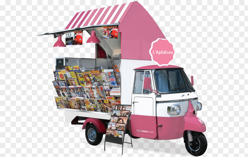 Ice Cream Rickshaw Piaggio Ape Street Food PNG