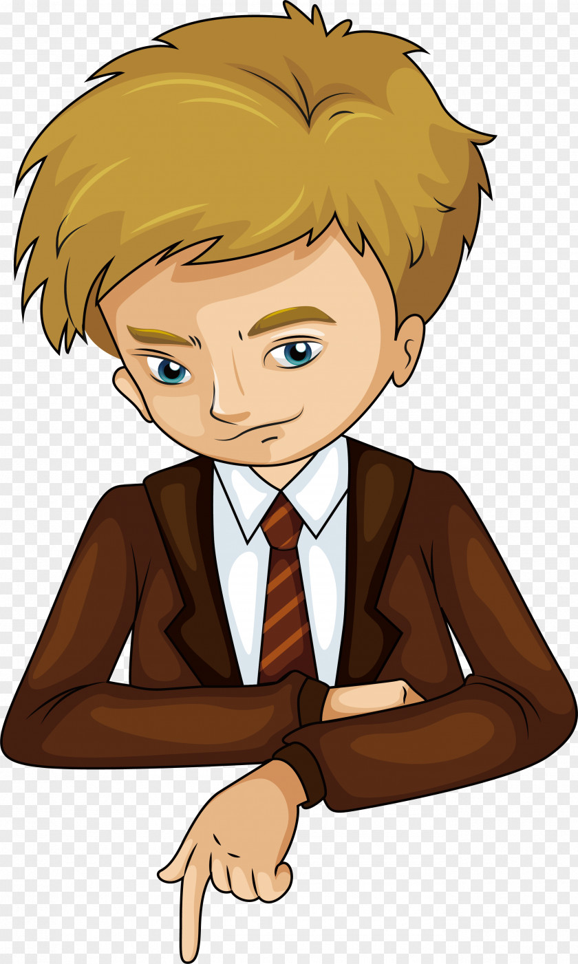 Yellow Hair Boy Design Illustration PNG