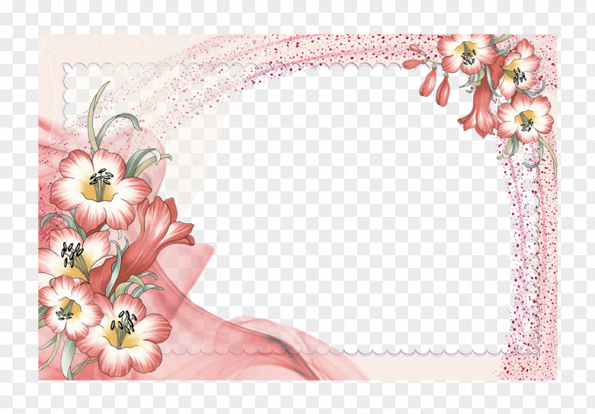 Border Floral Design Flower Picture Frame Clip Art PNG