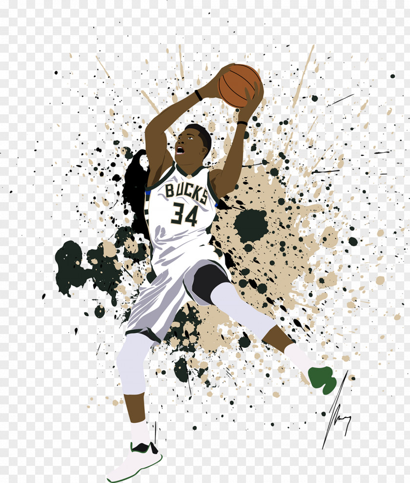 Milwaukee Bucks Graphic Design Paint Behance PNG