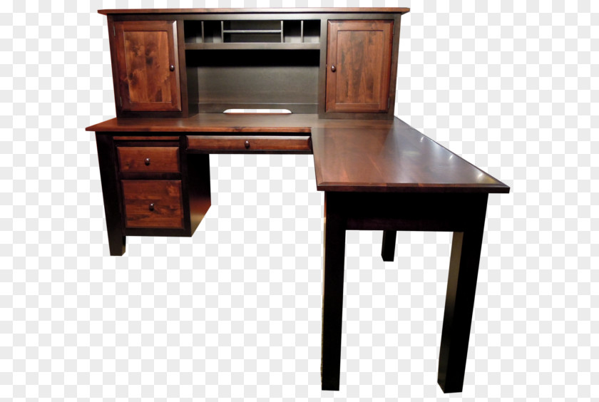Office Desk Amish Furniture Table Drawer PNG