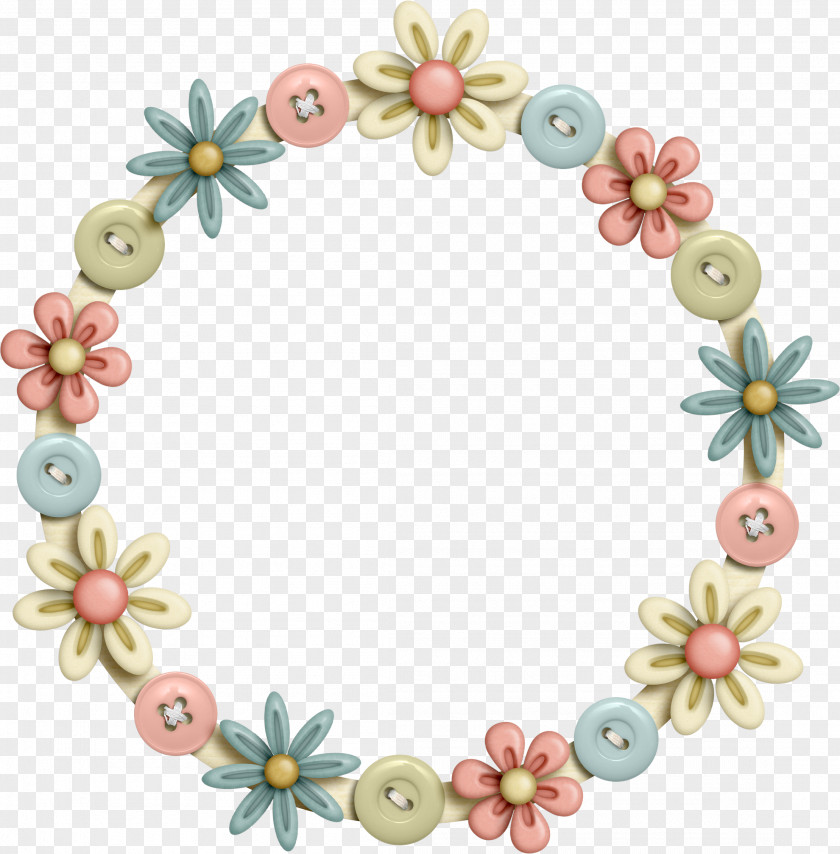 Pearls Flower Picture Frames Clip Art PNG