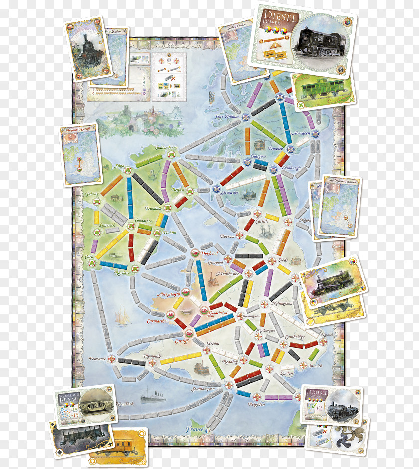 United Kingdom Days Of Wonder Ticket To Ride Series Board Game PNG