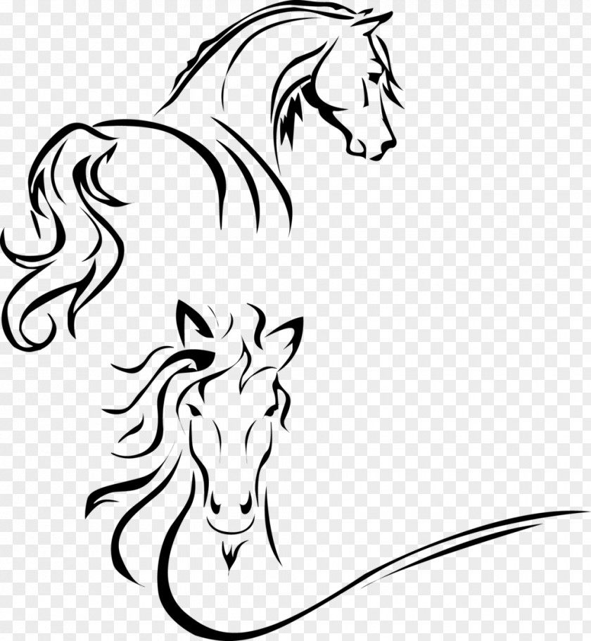 Horses Horse Stencil Line Art PNG