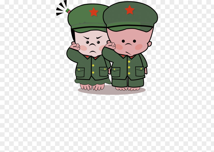 Military Couple Cartoon Comics Download PNG