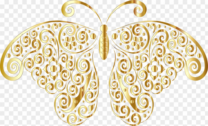 Golden Pattern Butterfly Desktop Wallpaper Gold Clip Art PNG