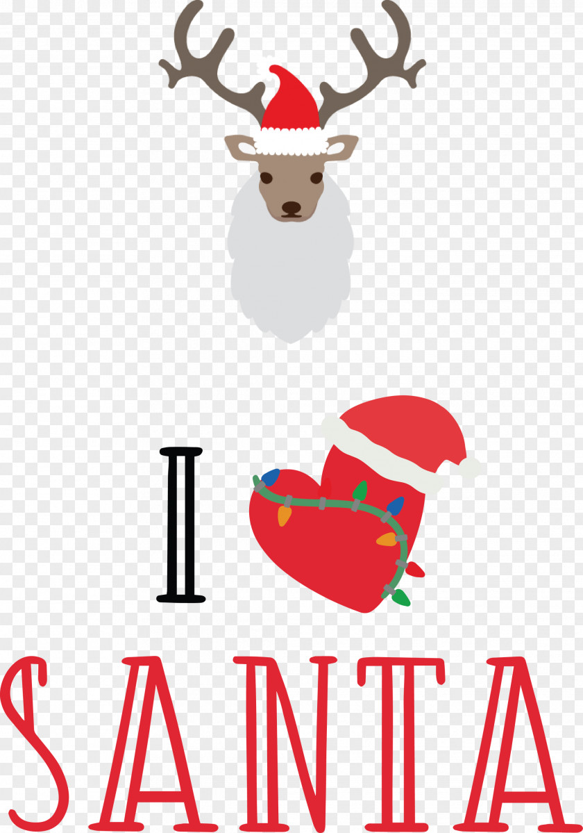 I Love Santa Christmas PNG